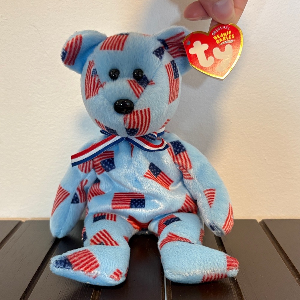 Ty Beanie Babies Patriotic Plush Bear